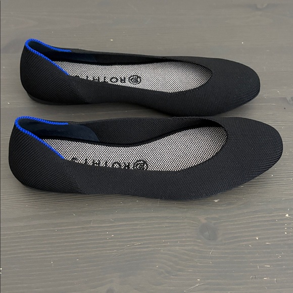 Rothy's Shoes - Rothy's‎ The Square Flats Womens Black Minimalist Neutral Slip On Knit Size 10